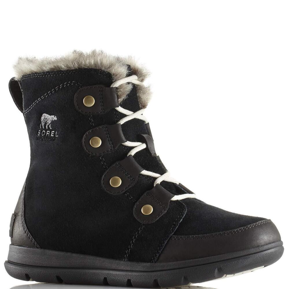 SOREL WOMEN'S EXPLORER JOAN' BOOTS, BLACK BLACK DARK STONE, 6.5 UK - Picture 2 of 2